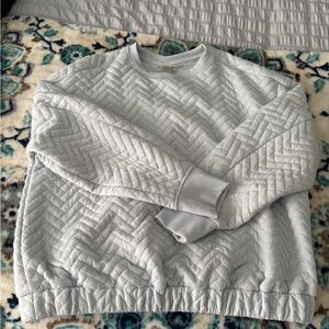 a new day Baby Blue Crewneck Sweater with Textured Knit